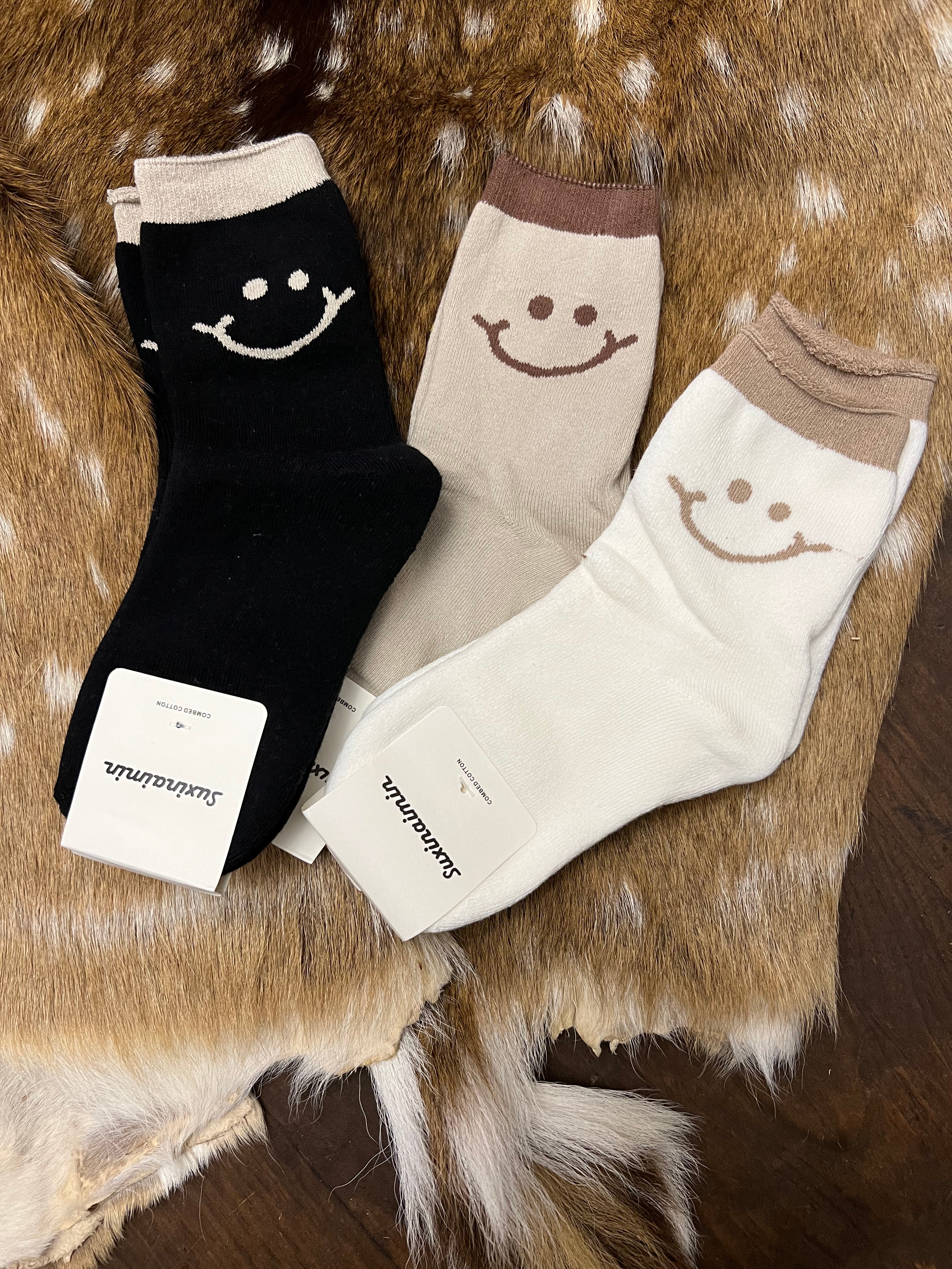 Smiley Crew Socks