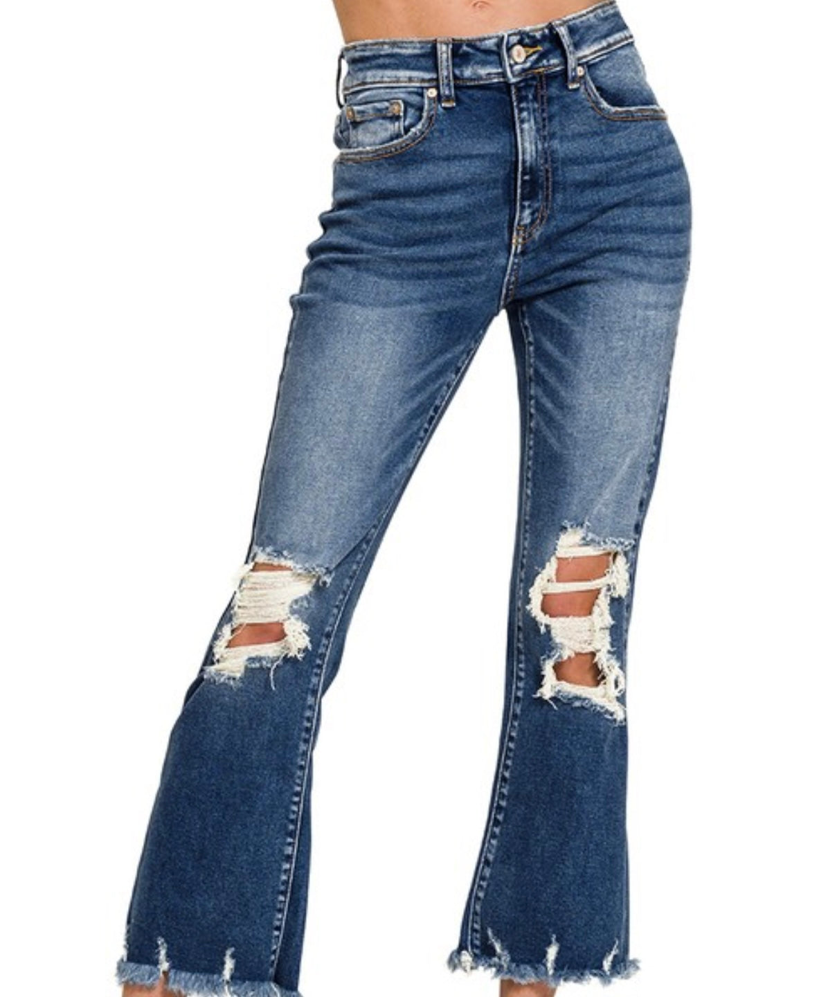 Distressed Denim Jeans