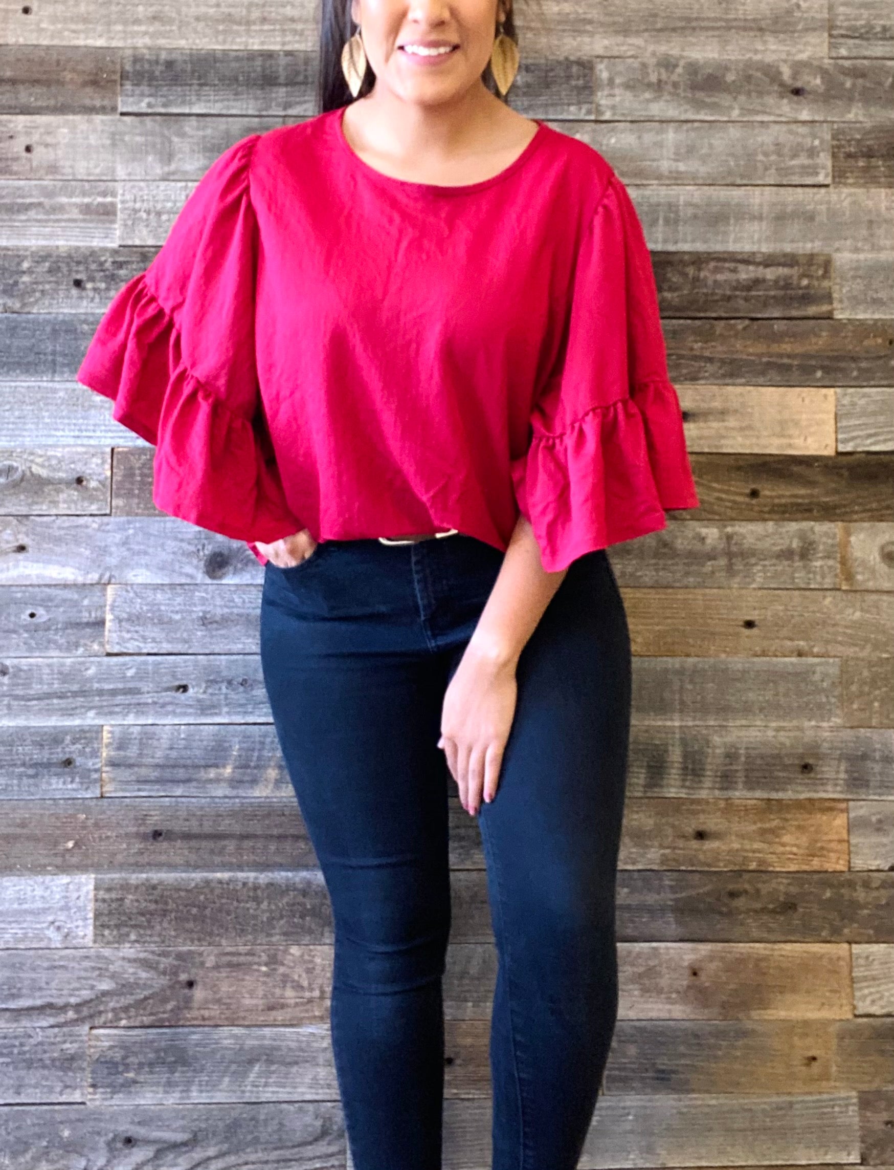 Stacie Ruffle Blouse