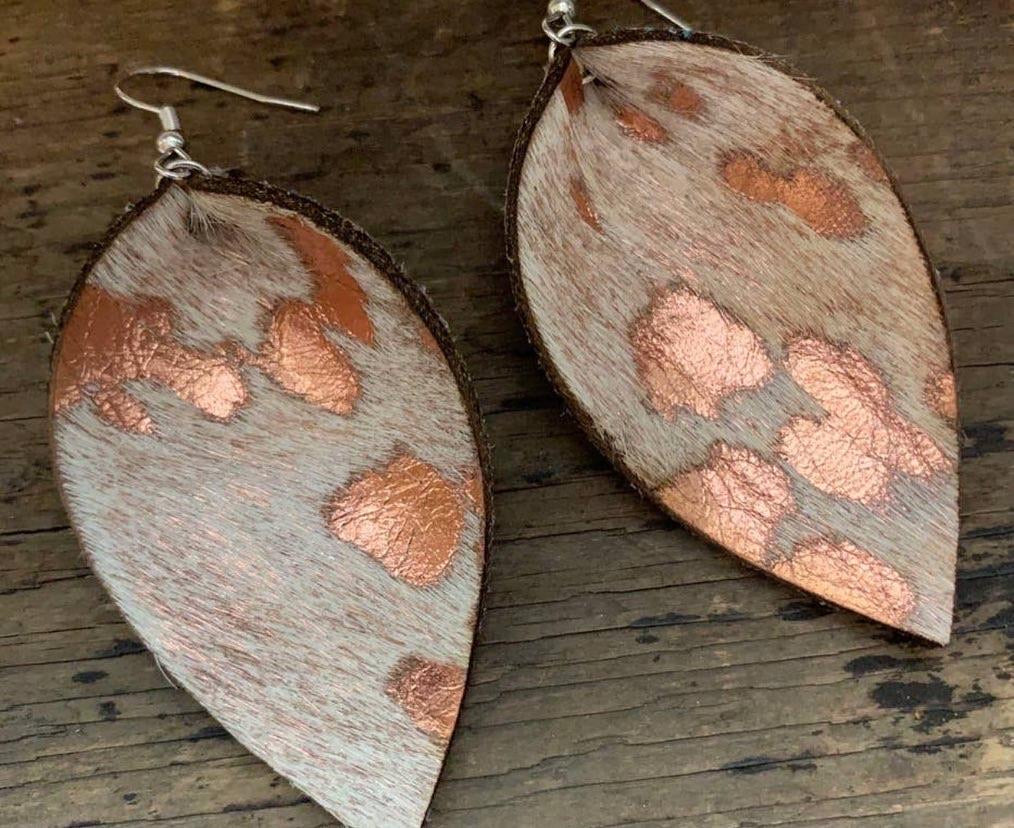 Cowhide Earring